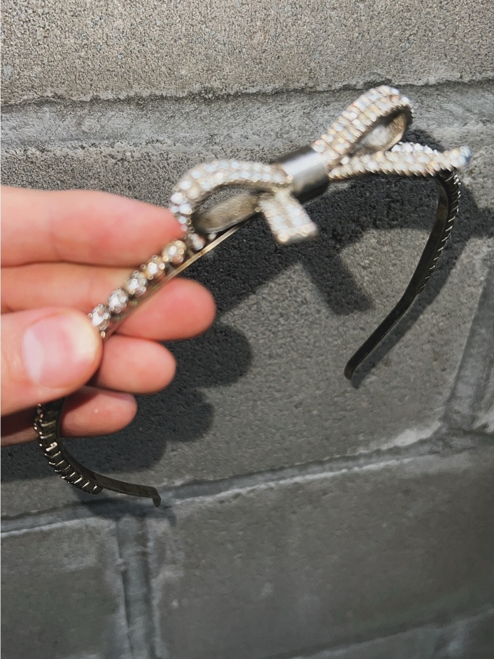Miu Miu Crystal Bow Headband